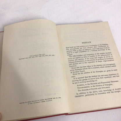 The Calculus for Beginners by WM Baker (G Bell & Sons, 1929)