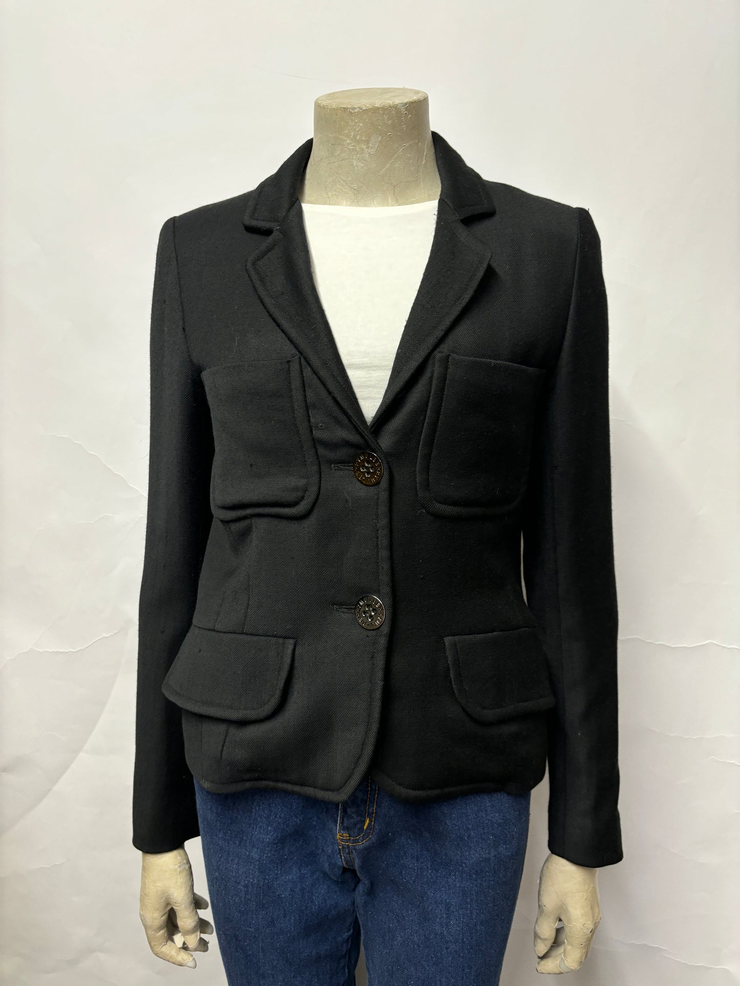 Mulberry Black Wool Blend Jacket 8