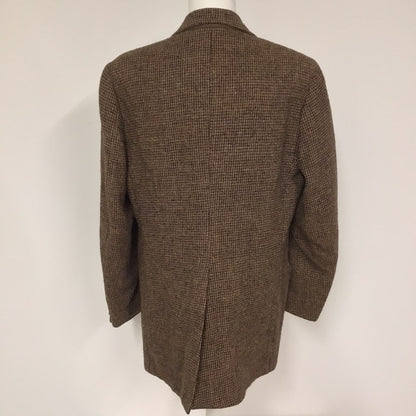 Stanley Blacker Brown Harris Tweed 2 Button Jacket Blazer Size 42L