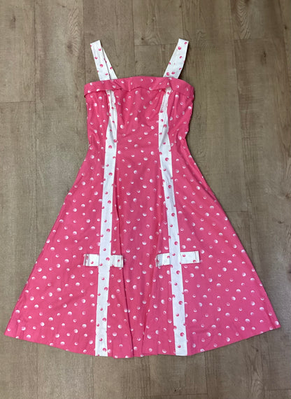 BLANES Pink Dotted Vintage Dress Size M