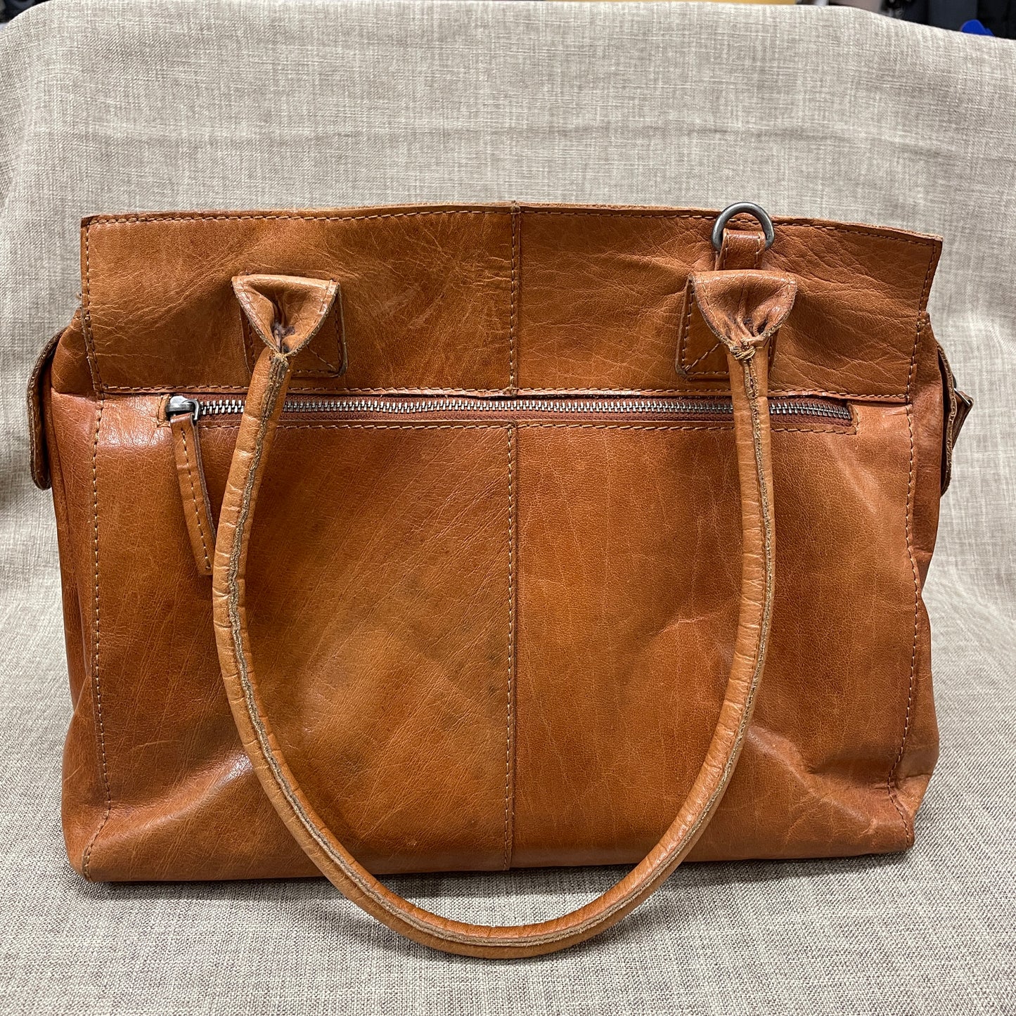 Spikes & Sparrow Tan Leather Tote Day Bag