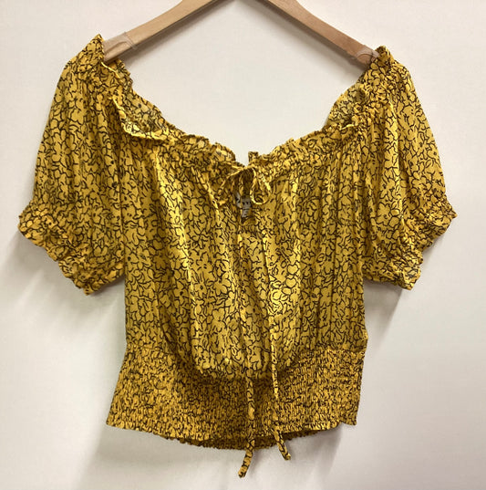 Whistles Yellow Lightweight Blouse Beach Cover Up Top Large