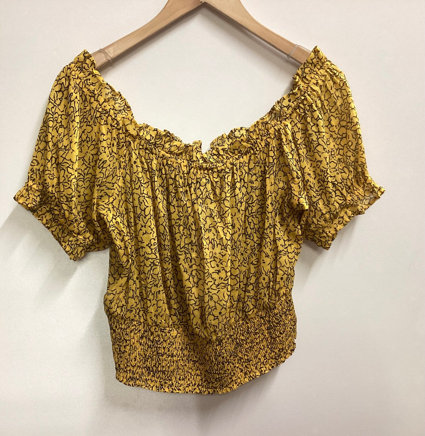 Whistles Yellow Lightweight Blouse Beach Cover Up Top Large