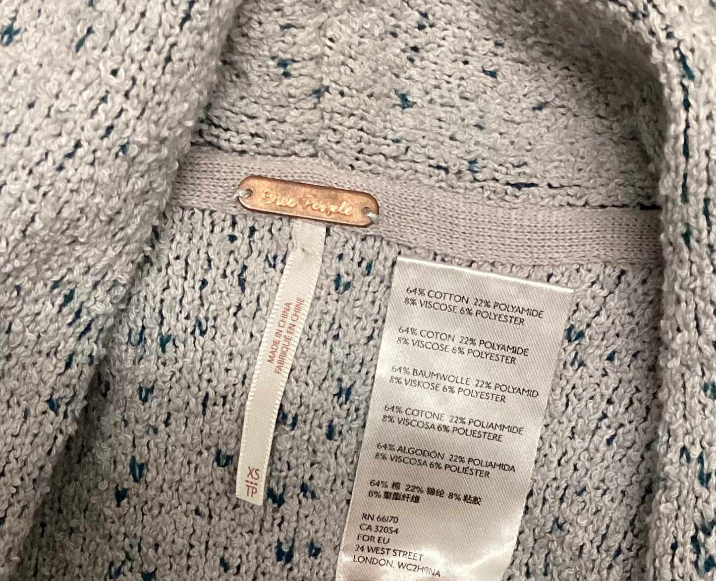 Free People Blues Gradient Oversized Cardigan Size XS