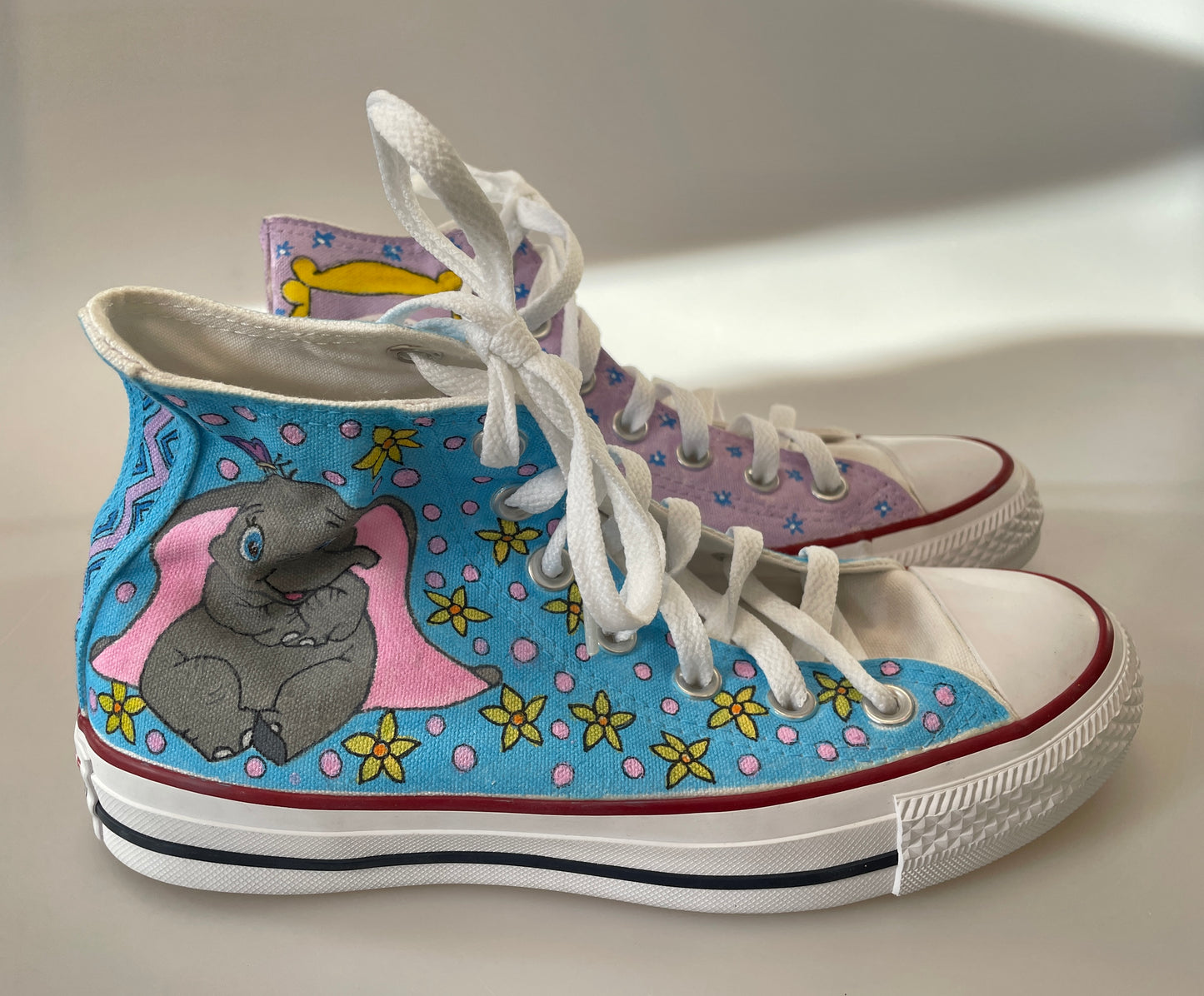 Converse New in Box All Star High Top Handpainted Personalised Trainers UK 4