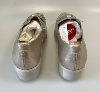 Wonders New with Tags Pale Gold & Silver Leather Loafers EU 38 UK 5