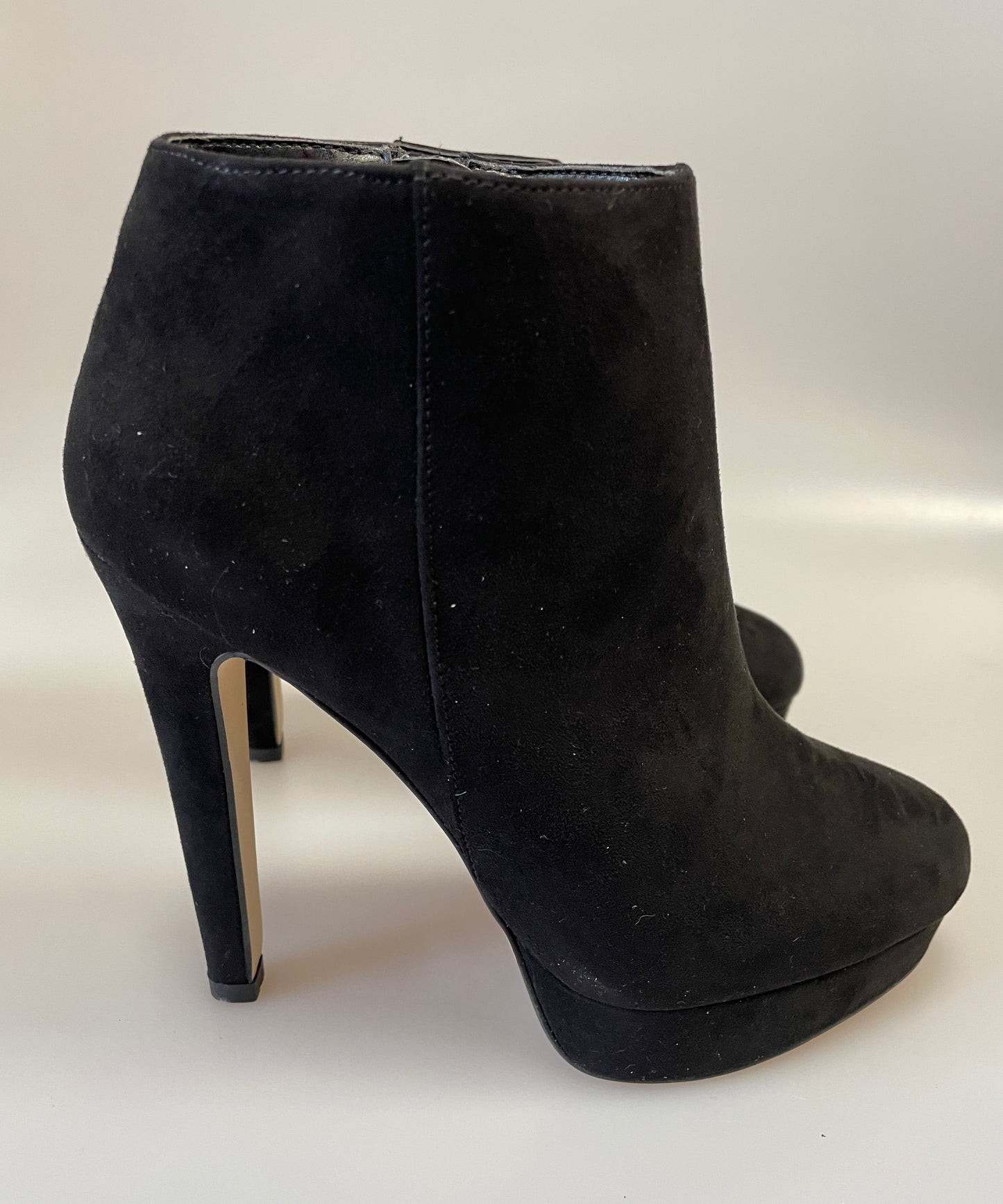 Carvela by Kurt Geiger New in Box Black Faux Suede Heeled Wedged Boots EU 38 UK 5