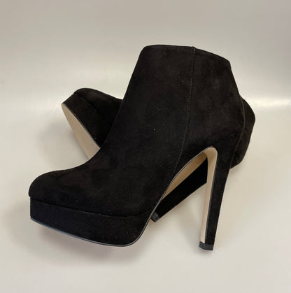 Carvela by Kurt Geiger New in Box Black Faux Suede Heeled Wedged Boots EU 38 UK 5