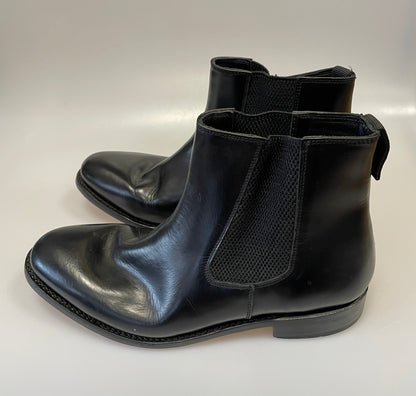 Samuel Windsor Black Pull on Leather Boots Size 9