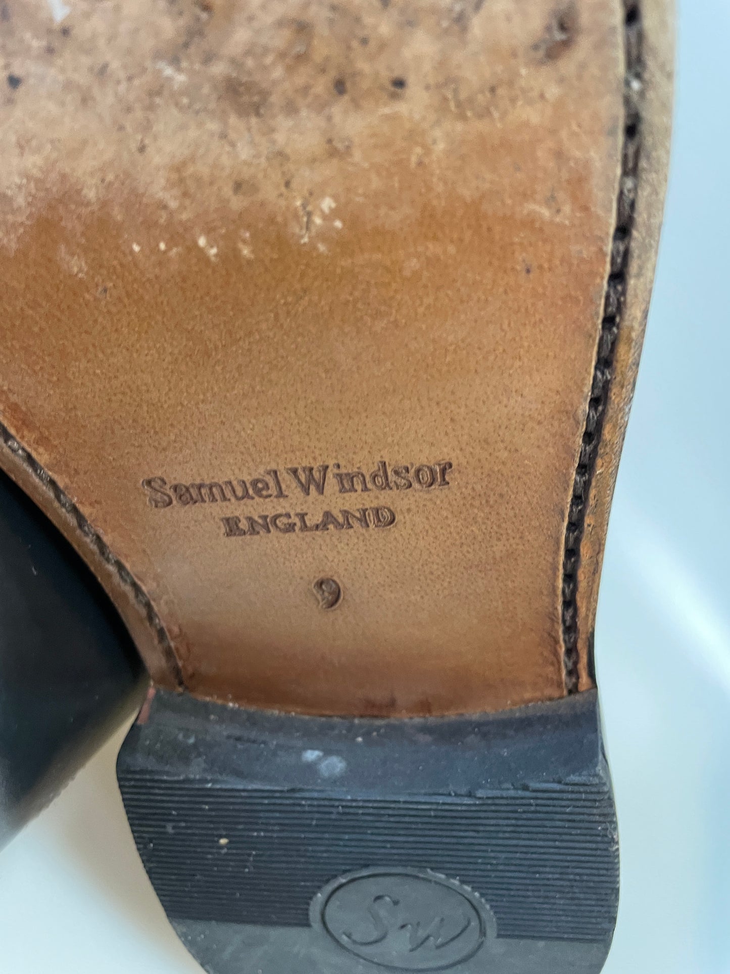 Samuel Windsor Black Pull on Leather Boots Size 9