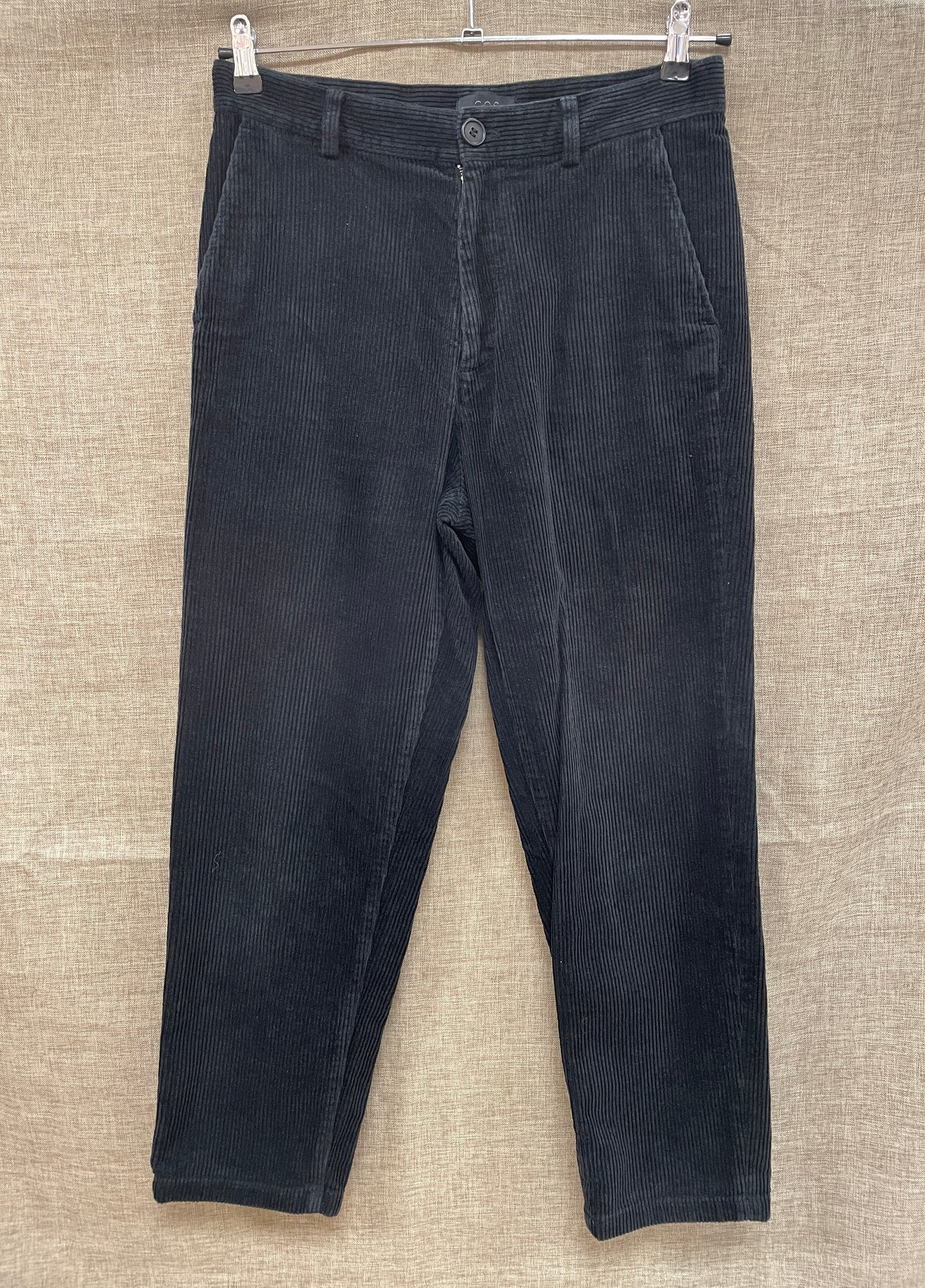 Cos Black Cord Corduroy Trousers EUR 46 UK 14