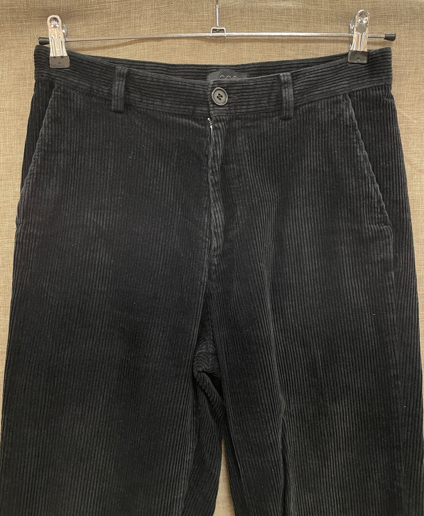 Cos Black Cord Corduroy Trousers EUR 46 UK 14