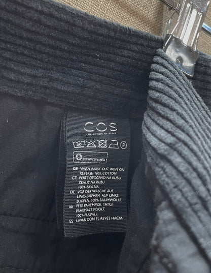 Cos Black Cord Corduroy Trousers EUR 46 UK 14