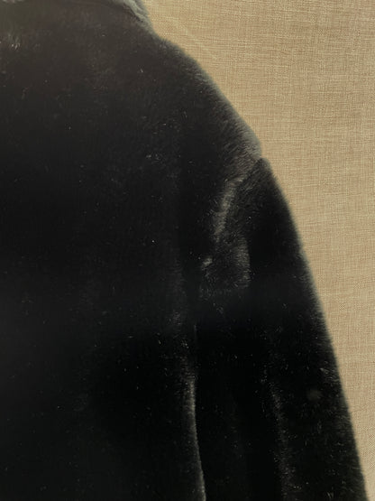 H F Greenfield & Sons Black Faux Fur Coat Size 12