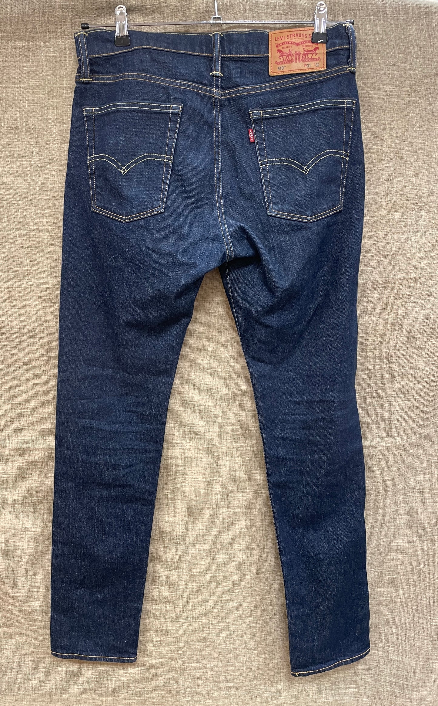 Levi Strauss Levis Dark Indigo Blue 510 Jeans W31 L32