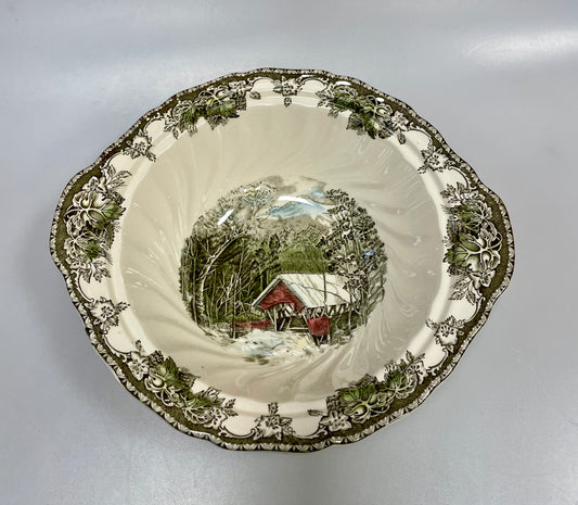 Johnson Brothers Vintage The Friendly Village The Covered Bridge Vegetable Serving Bowl