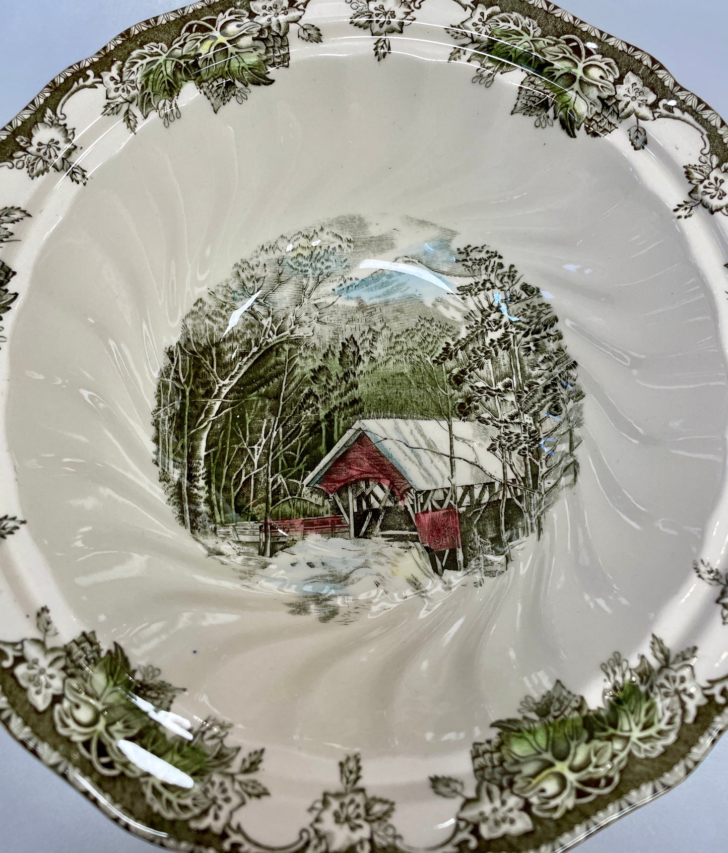 Johnson Brothers Vintage The Friendly Village The Covered Bridge Vegetable Serving Bowl