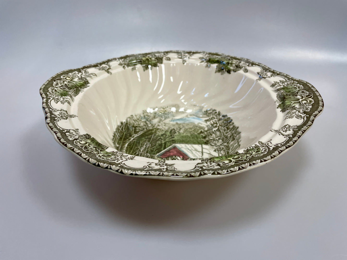 Johnson Brothers Vintage The Friendly Village The Covered Bridge Vegetable Serving Bowl