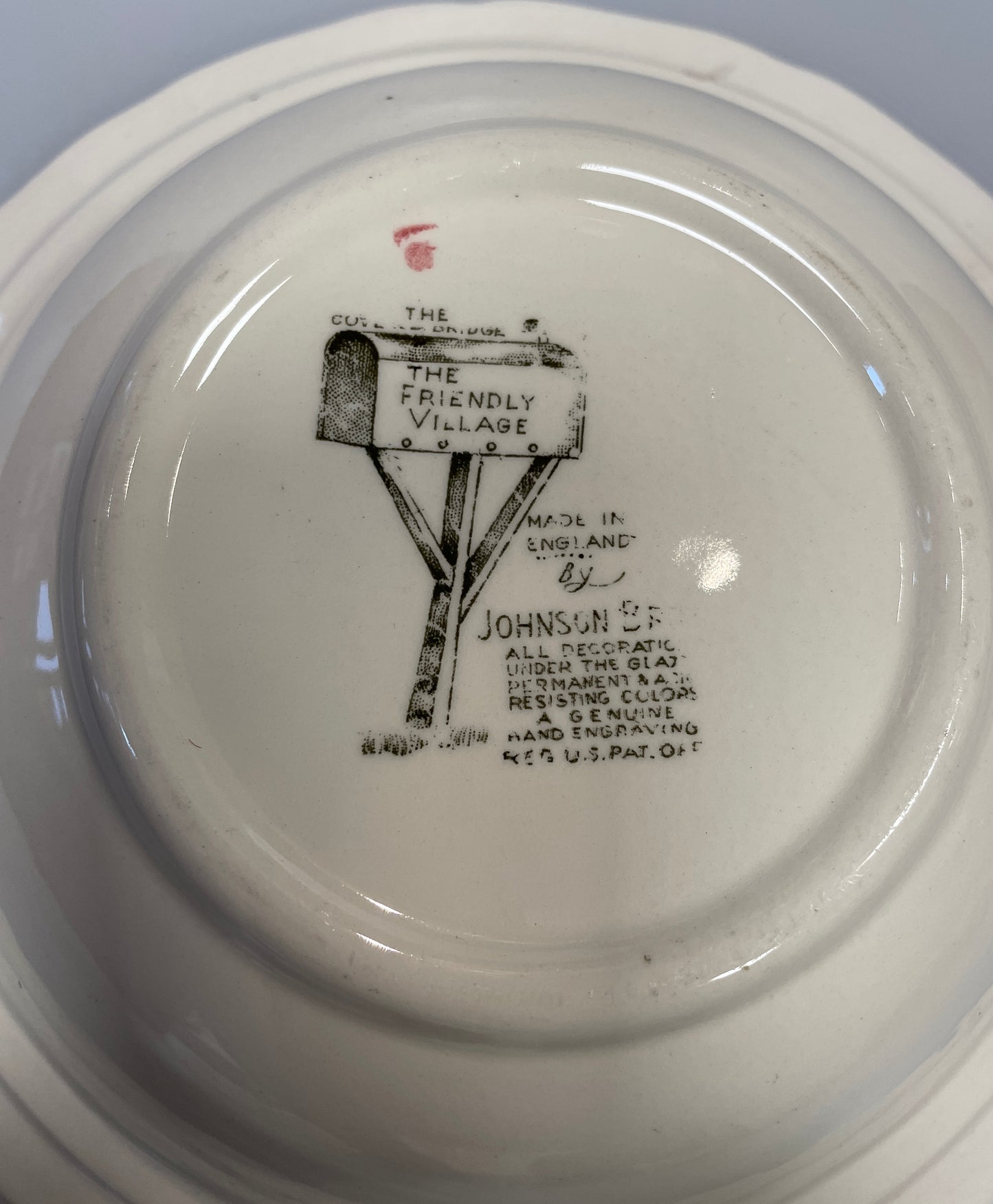 Johnson Brothers Vintage The Friendly Village The Covered Bridge Vegetable Serving Bowl