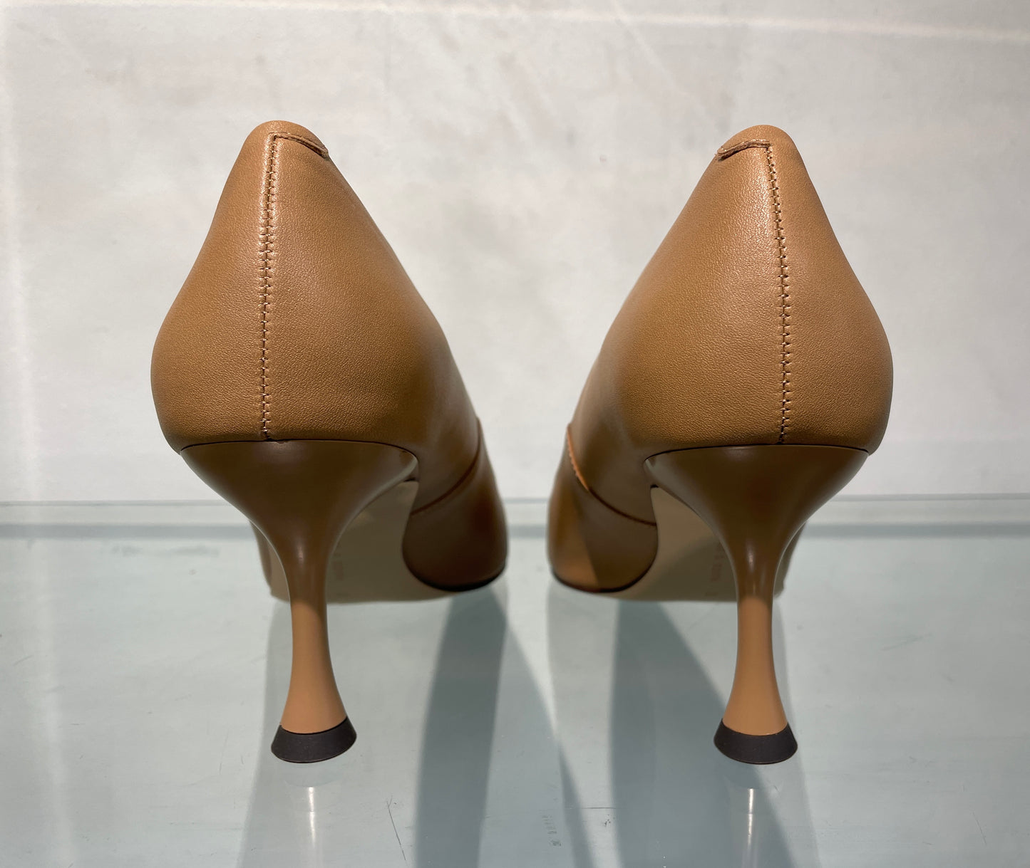 Charles & Keith New with Box Camel Beige Faux Leather Heeled Court Shoes Size 40 UK 7
