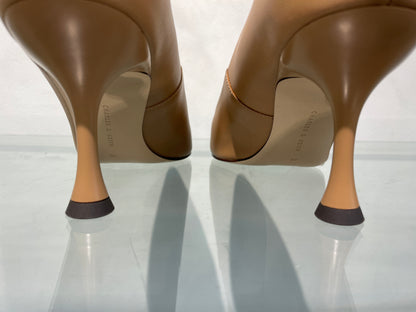 Charles & Keith New with Box Camel Beige Faux Leather Heeled Court Shoes Size 40 UK 7