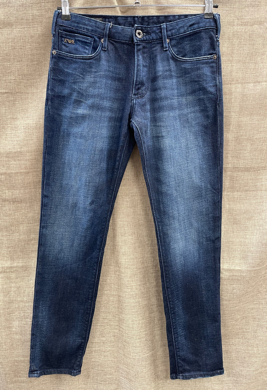 Armani Indigo Blue Straight Leg Jeans W32 L32