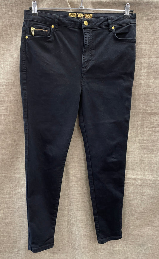 Biba Stevie Black Skinny Jeans UK Size 16