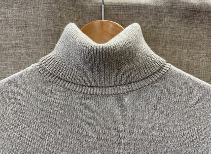 Cos Beige Cream Stripe Roll Neck Long Sleeve Jumper Extra Small
