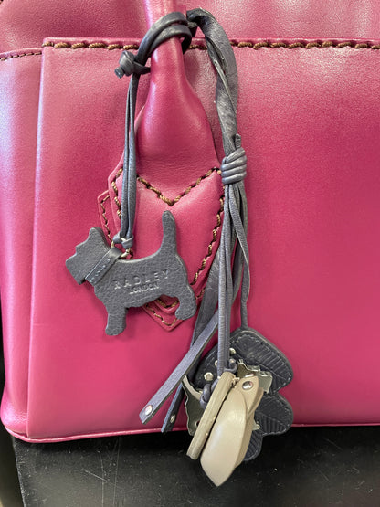 Radley Purple Leather Bag Handbag with Charms