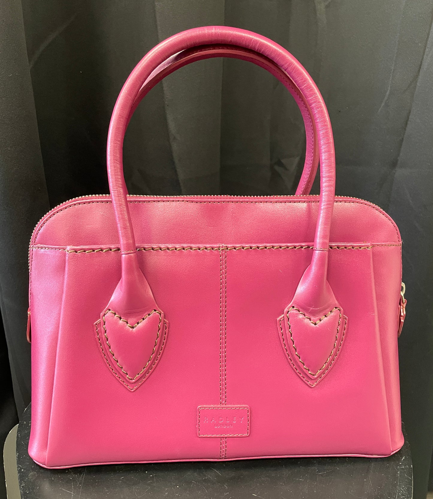 Radley Purple Leather Bag Handbag with Charms