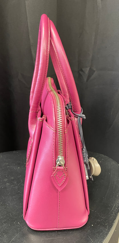 Radley Purple Leather Bag Handbag with Charms