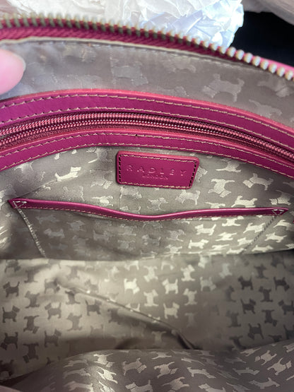 Radley Purple Leather Bag Handbag with Charms