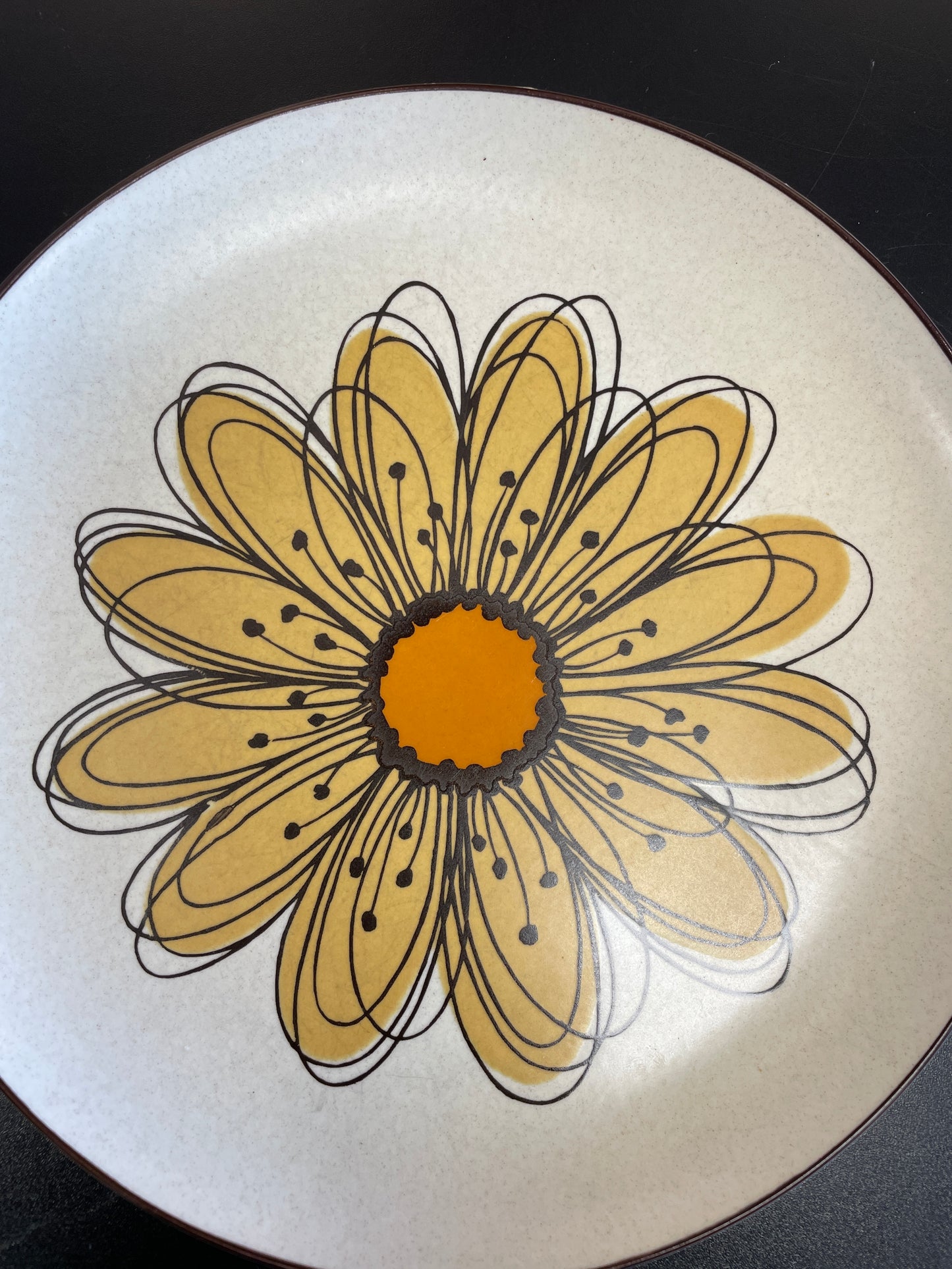 Midwinter Stonehenge Flowersong Sunflower Sandwich Breakfast Dessert Plates Set of 2
