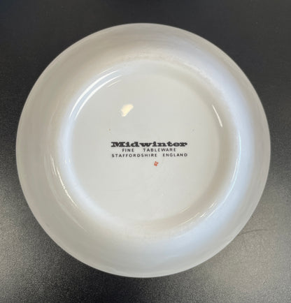 Vintage Midwinter Country Garden Oatmeal Bowls Set of 6