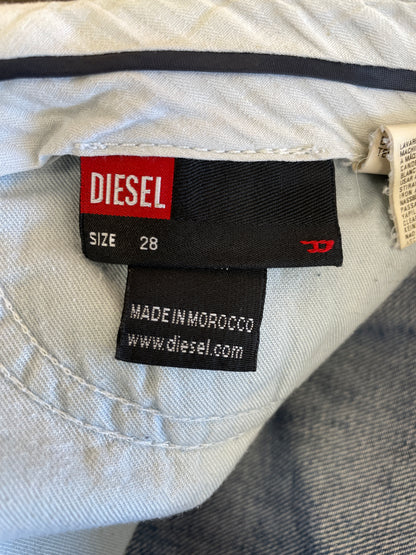 Diesel Industry Y2K Blue Denim Mini Skirt Size 28