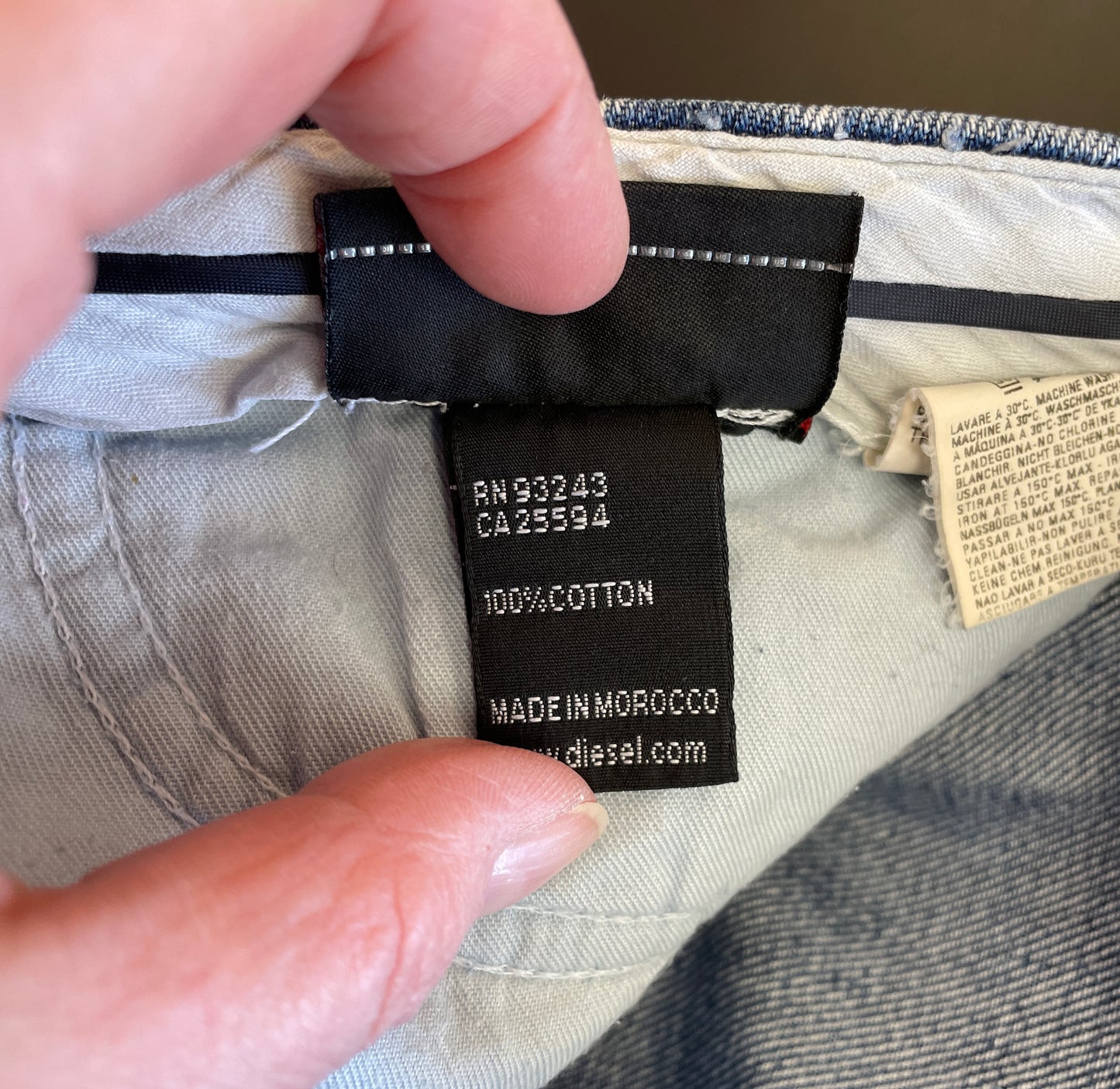 Diesel Industry Y2K Blue Denim Mini Skirt Size 28