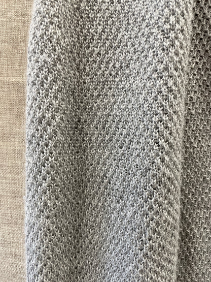 James Alexander Grey Alpaca & Silk Knitted Drape Waistcoat Small