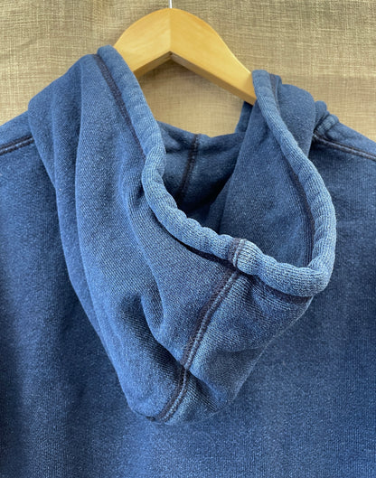 Levi's Levi Strauss Red Tab Blue Indigo Distressed Hoodie Sweatshirt Medium