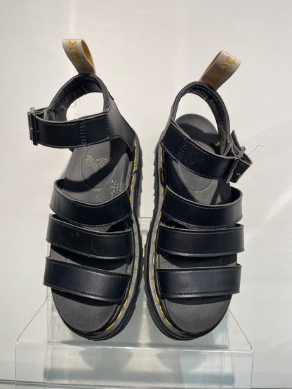 Dr Martens AirWair Black Leather Strap Sandals Size 3