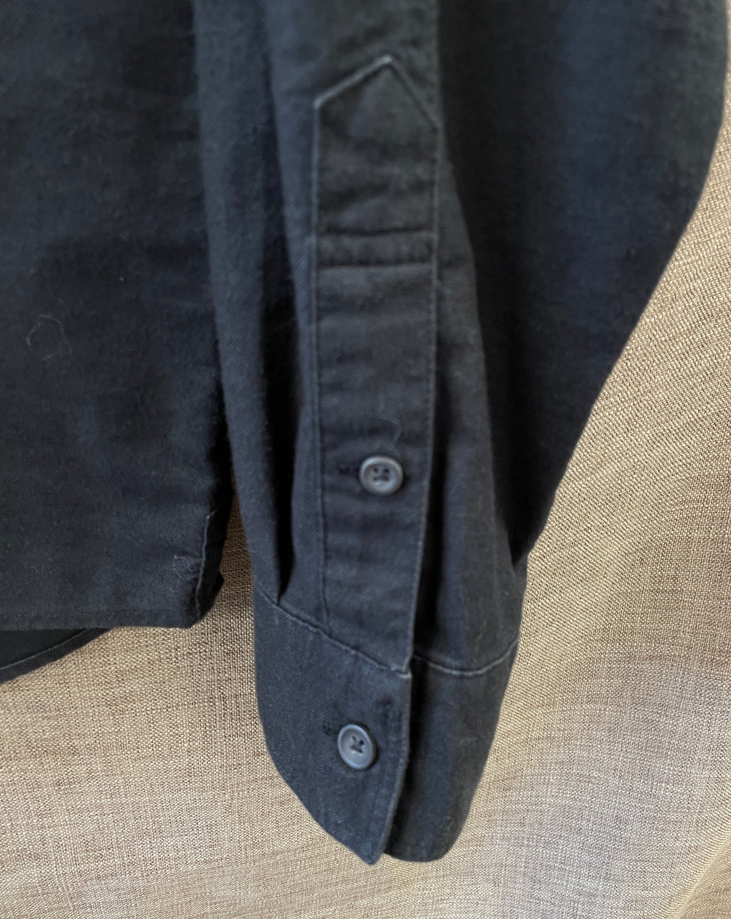 All Saints Black Long Sleeve Shirt Large