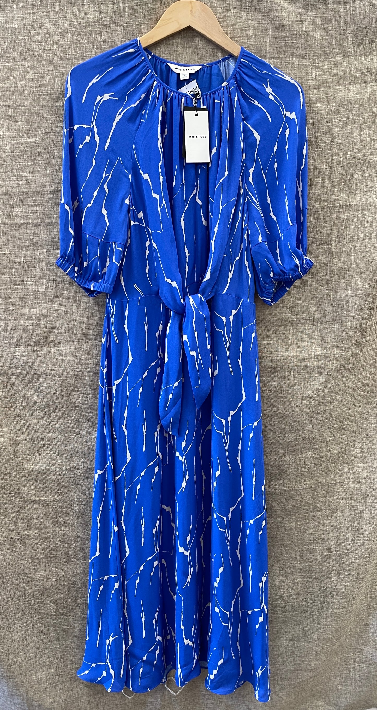 Whistles New with Tags Cobalt Blue Print Lightweight Maxi Dress UK 12