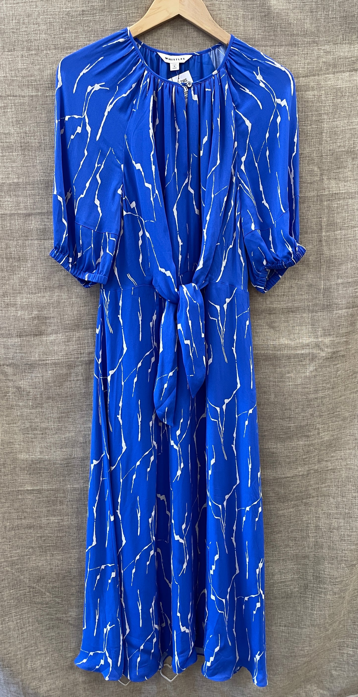 Whistles New with Tags Cobalt Blue Print Lightweight Maxi Dress UK 12