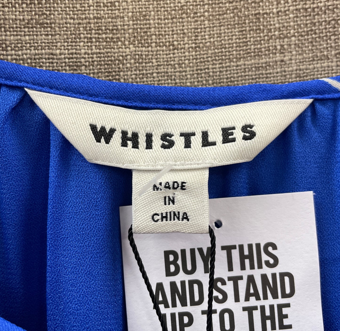 Whistles New with Tags Cobalt Blue Print Lightweight Maxi Dress UK 12