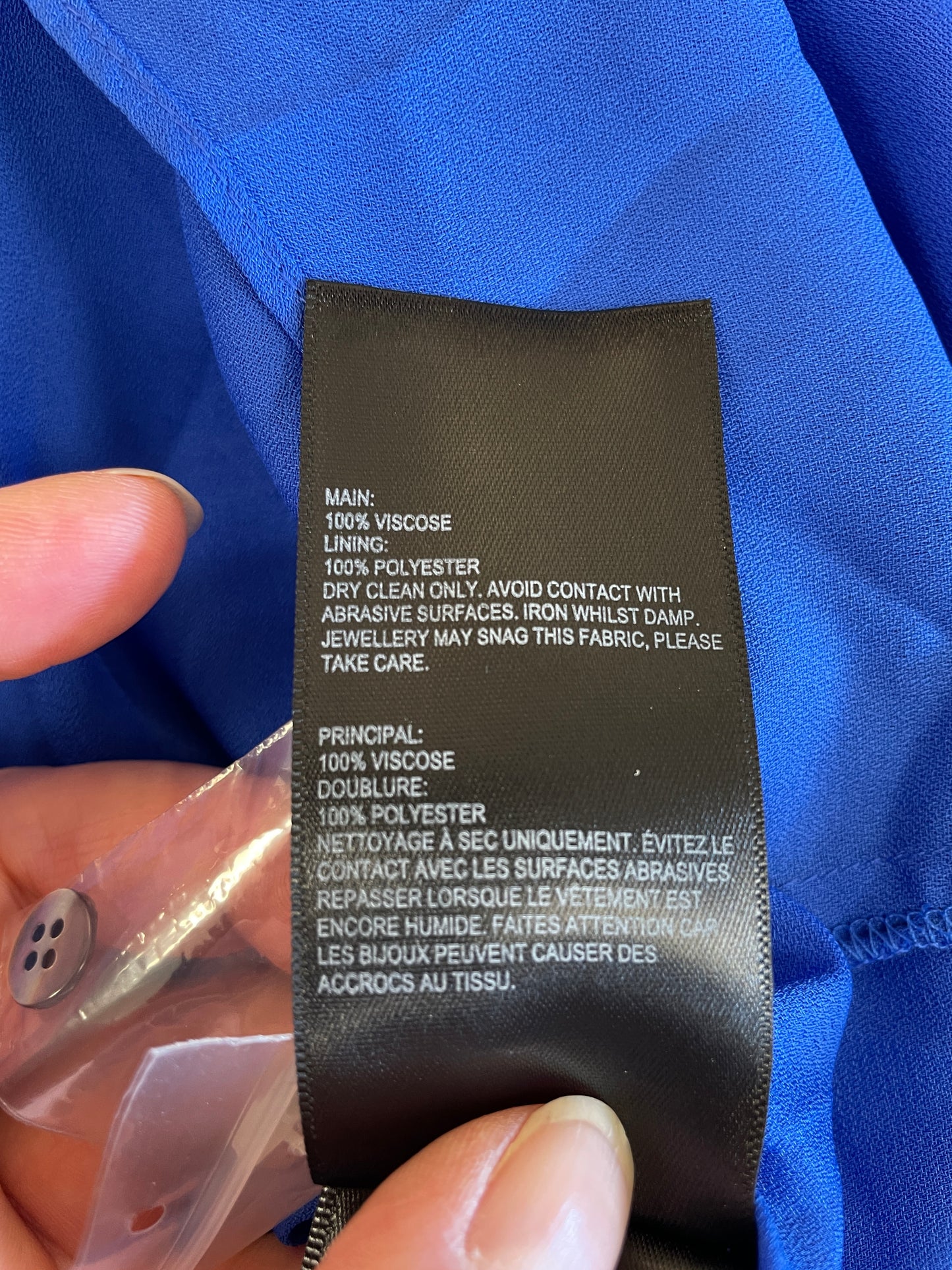 Whistles New with Tags Cobalt Blue Print Lightweight Maxi Dress UK 12