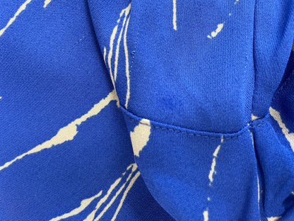 Whistles New with Tags Cobalt Blue Print Lightweight Maxi Dress UK 12