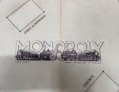 Vintage Monopoly Board 1957 - 1966 1950s 1960s