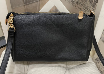 Dune Black Faux Leather Handbag Bag with Gold Hardware