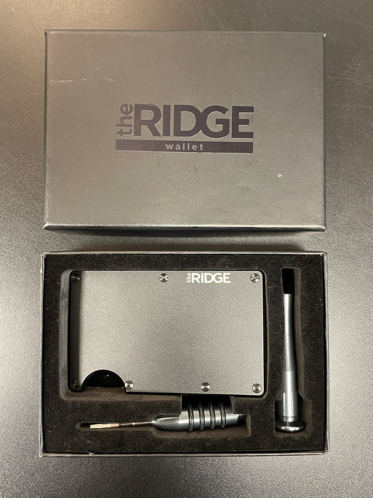 The Ridge Black Metal Money Clip & Accessory with Box