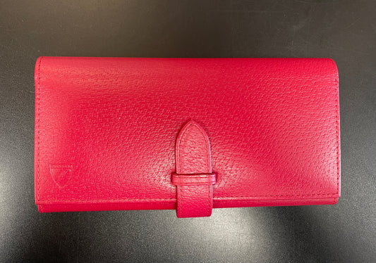 Aspinal of London Red Leather Purse Wallet