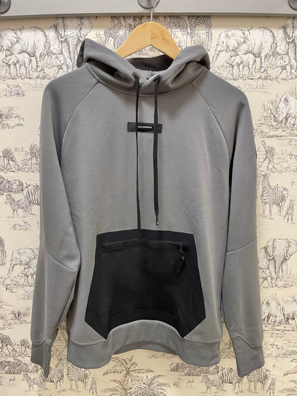 Run In Clouds Grey Running Hoodie Top Medium